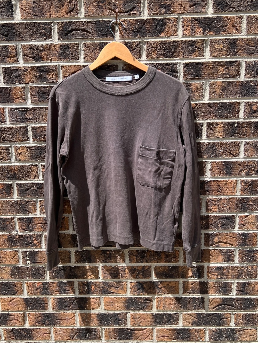 Uniqlo x Lemaire - Long Sleeve Crewneck Pocket Shirt - Brown